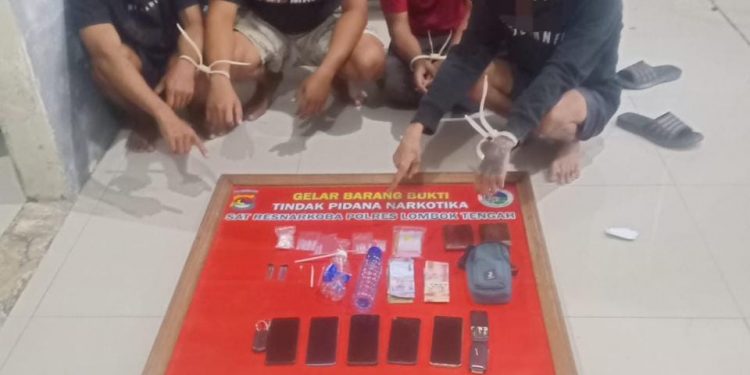 Satresnarkoba Polres Lombok Tengah Tangkap Empat Terduga Pelaku Tindak Pidana Narkotika