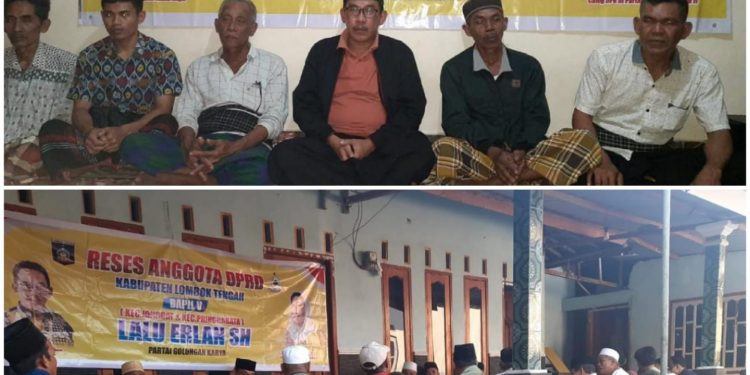 Reses Anggota DPRD Lombok Tengah Davil V Jonggat pringgarata Fraksi Golkar Serap Aspirasi Masyarakat.